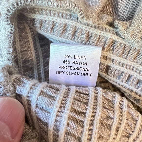 NWT Petersyn Barrett Skirt Linen Ruffles Smocked Size Large Solid Not Fl… - Picture 9 of 10